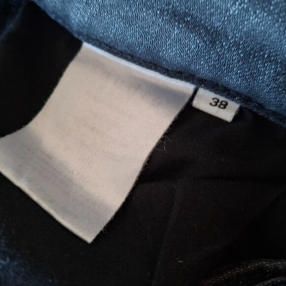 Sandro Paris Black Skinny Jeans with Ankle Zip, Distressed, Size 38 (US 6), 27 - Picture 9 of 10